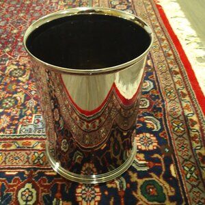 Restoration Hardware (RH) Newbury Wastebasket - Garbage Can in Polished Chrome